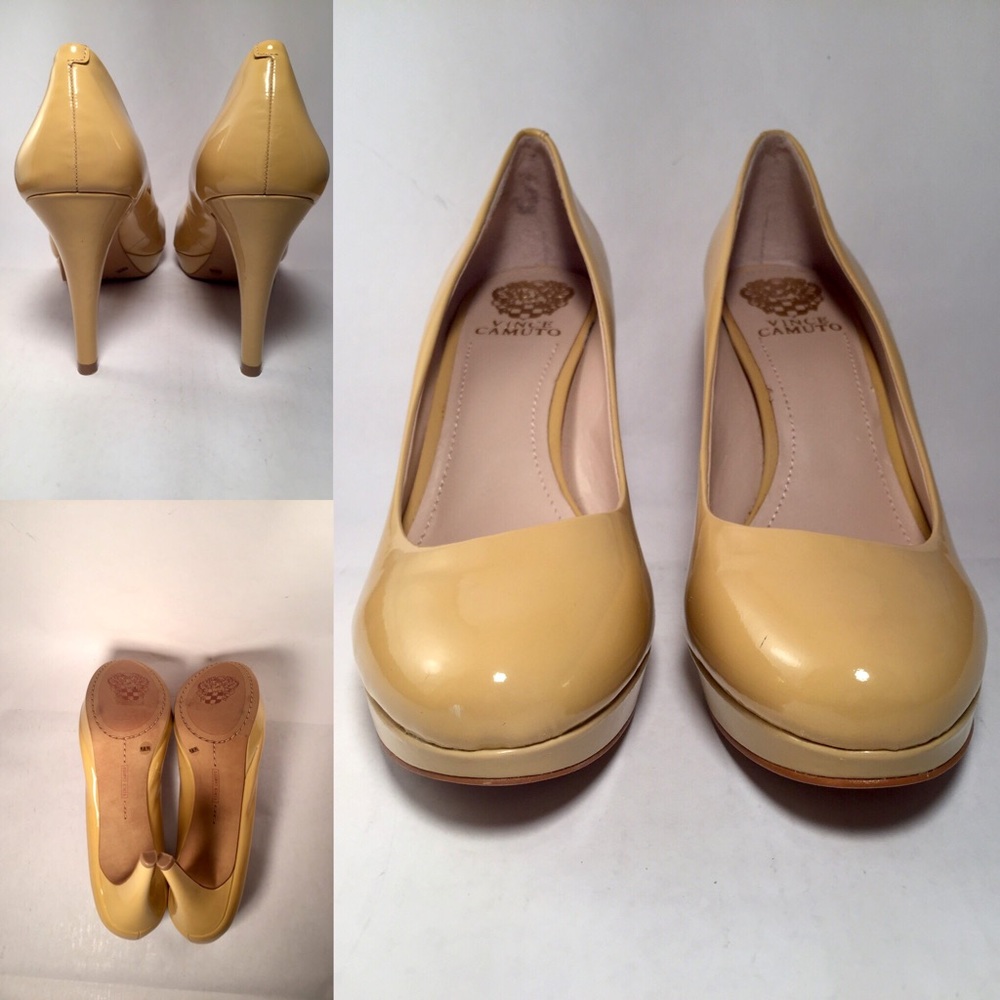 Vince Camuto light yellow heels